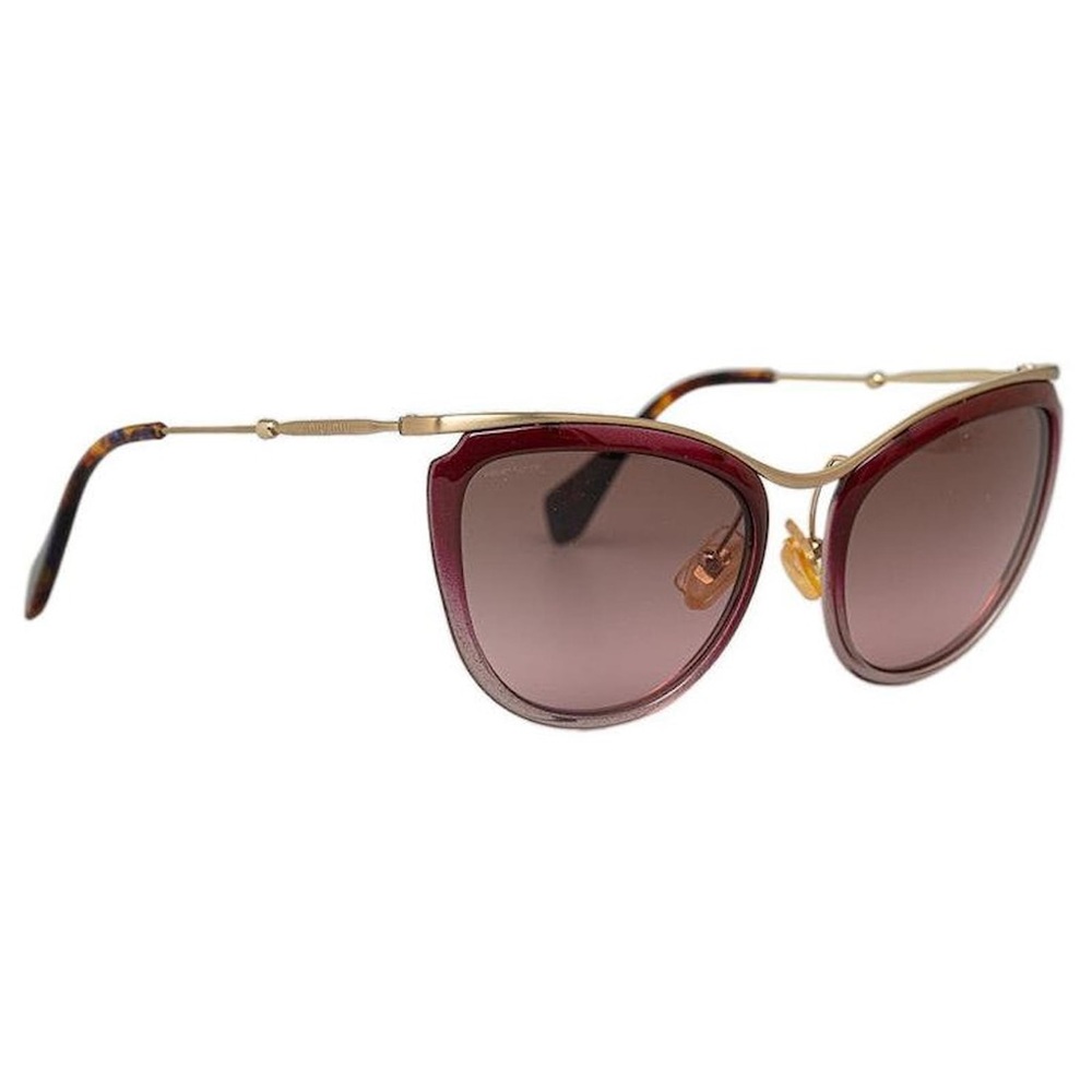Miu Miu SMU51P Gold & Purple Gradient Cat Eye Sunglasses - Picture 2 of 10